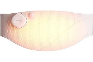 ULUCKY Portable Cordless Heating Pad – Feather-Light Yoga Fabric, Barely-There Comfort, Smart APP Timer, 3 Heat Levels, USB Magnetic Charging, Foldable Design, Gift for Women & Girls(White)