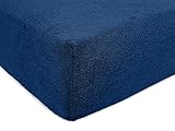 3er-Pack Frottee-Spannbetttücher in der Größe 70 x 140 cm zum Knaller-Preis! Erhältlich in 26 Farben!, 70 x 140 cm, marine - 3