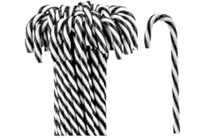 DAHI 32 szt. lasek cukrowych na choinkę, czarne laski cukrowe do zawieszenia, zawieszki bożonarodzeniowe (czarne)