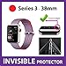 Price comparison product image Apple Watch Series 3 38mm Screen Protector INVISIBLE Front Shield Military Grade Protection Exclusive to ACE CASE