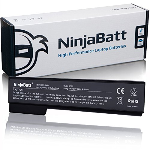 NinjaBatt Laptop-Akku für HP 628670-001 628668-001 QK642AA CC06XL 628666-001 QK643AA EliteBook 8460p 8460w 8470p 8470w 8560p 8570p 631243-001 CC06 HSTNN-F08C HSTNN-LB2H CC09HSTNN-I90C HSTNN-LB2F