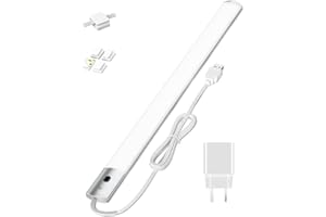 ‎JUSLACO Unterbauleuchte küche LED Dimmbar, 40CM Schrankbeleuchtung Mit Hand-Sweep Sensor, 3 Farbmodi Unterschrank Beleuchtung küche 2700/4000/6500K, LED leiste Nachtlicht für Werkbank,Kleiderschran (1)