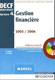 Image de Gestion financière DECF épreuve n° 4 : Manuel (1Cédérom)