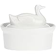 Terrina Casseruola Anatra In Porcellana Bianca - Design Elegante E Semplice