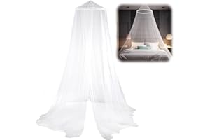 Tundwhite Moustiquaire de Lit, Moustiquaire Carrée Universelle,Digead Moustiquaire de Lit, Premium baldaquin pour Convient à la Plupart des Lits carrés Anti Moustiques (A)