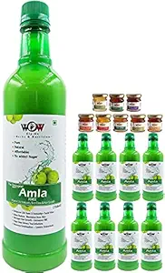 WOW ZIP - GO HERBS & NUTRITION Amla Juice 750Ml 4+4 Free ( Pack Of 8) And Free Raw Honey 55g x8