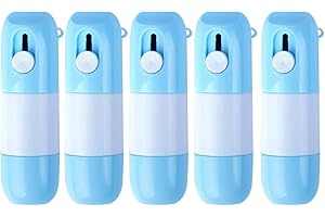 GINGER TECH Thermo-Papier-Korrekturflüssigkeit mit Ausboxmesser, 2-in-1 tragbare Anwendung, Klebestift, Anti-Auslaufschutz, Korrekturflüssigkeit für Paket-Etiketten, Rechnungen (5 Stück)