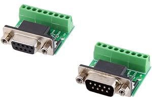 MAGIDEAL Solderless Terminal Tête Femelle / Mâle Rs232 Rs485 Connecteur Adaptateur 9pin Db9
