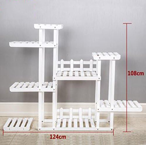 Flower pot finishing rack. Solid Wood Flower Racks Balcony Living Room Flower Rack Indoor Floor Stand Multi - Storey Pots White Flower Stand Plants potted rack