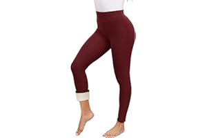 DECORIE Leggins Termici Donna Invernali Vita Alta Leggins Felpati Pantaloni Calzamaglia Termica Donna