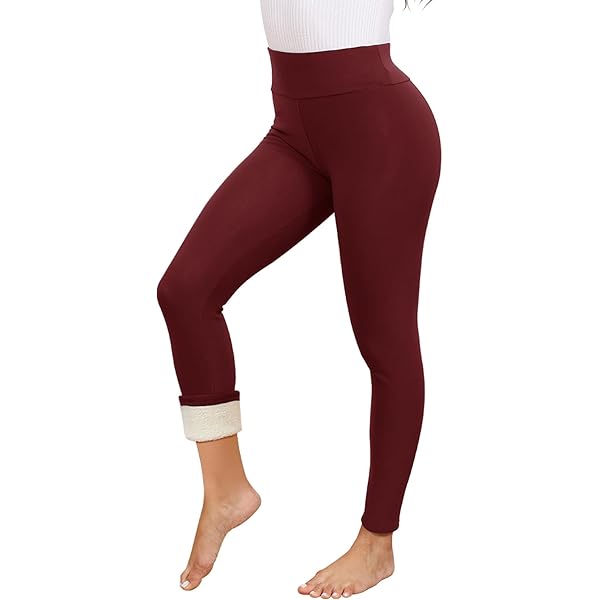 PASUDA Thermische legging voor dames, fleece gevoerde thermische legging, winter, hoge taille, waterdicht, warme yogabroek, sportbroek, lang, outdoor, thermische broek, hardloopbroek, panty met zakken