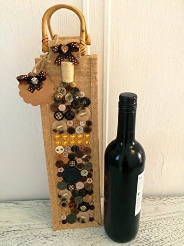 Luxury Button Art Eco-Friendly Gift Bag with Bamboo Handles
