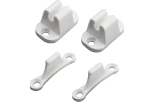 ETOMVOOP Lot de 2 loquets de retenue de porte de caravane, camping-car, remorque, bateau, accessoires de camping-car (blanc)