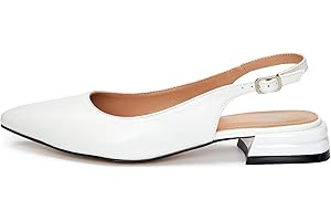 Rio Fiore Zapatos de tacón, Slingbacks, 2,5cm Bloque tacón, Blanco, Imitación de Cuero, Zapatos con Correa Trasera, 2288-568