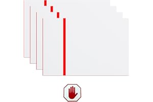 VICTOOL 4 Stück 20 * 30cm weiße Acryl-Schilder für Lasergravur, personalisierte Kunststoffschilder nach Maß für Zuhause, Büro, Geschäft, weißes Panel mit rot graviert