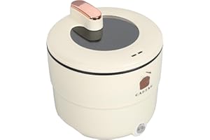 Culnflun Cuiseur à riz électrique, 1,8 L, marmite électrique multifonctionnelle à double couche avec anti-brûlure pour soupe de nouilles, cuisson plus saine (prise UE)