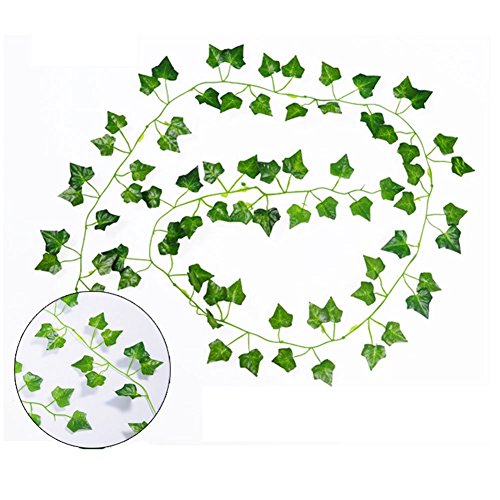 LJY 16 Stück Efeugirlande Künstlich Hängende Rebe für Hochzeit Party Garten Wanddekoration - 4