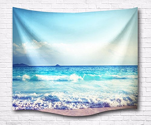 A.Monamour Meer Strand Strand Landschaft Fotografie Bild Druck Wand Hängende Tapisserie Wanddekor Für Kinderzimmer Wanddekor Wohnaccessoires Deko Wandteppiche
