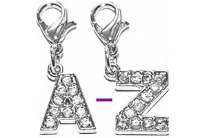 SKS Diamante Bling Clip On Alphabet Letter Charm (B)