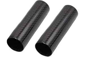 Ronyme 2 pièces Moto Fourche Avant Choc Couverture Garde Protecteur Fibre de Carbone pour Bike, 17 CM