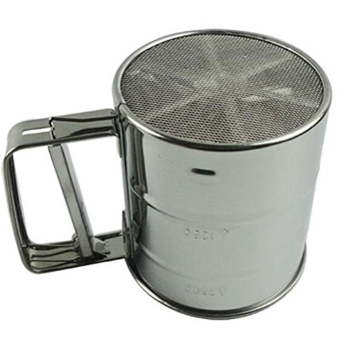 HABI Cup Form Mehl Sieb Edelstahl Mesh Mehlsieb Mechanische Backen Icing Sugar Shaker Sieb Werkzeug - 6