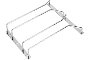 Dianoo Soporte De La Copa De Vino Debajo Del Gabinete Colgando Estante Para Vasos Poseedor Con Tornillos Acabado Cromado 27cm 2 Filas