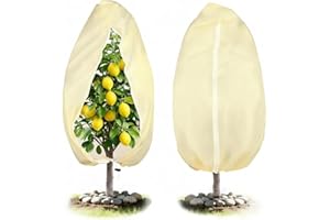 AQUPELW Winterschutz für Pflanzen, 180 x 120CM Winterschutz für Kübelpflanzen, Pflanzenschutz Winter, Winterschutz Pflanzen Außen,überwinterungszelt Pflanzen mit Reißverschluss Zugband, Wiederverwendbarer