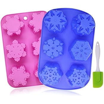 Produktbild von Silikonbackform 4 Stück Schneemann Schneeflocke