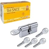 Bijutek Kale Kilit 164 SNCE Barel 68mm 5 Anahtarlı Kapı Kilidi G&ouml;beği (Nikel, 68MM)