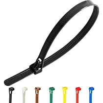 50 Selbstklebende Kabelbinder – Wiederverwendbar, Lösbar, 12 X 200 Mm, 5 Farben