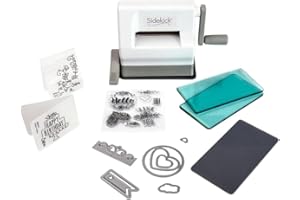 Sizzix Sidekick Starter Kit 661770 Máquina de troquelado manual portátil para manualidades, álbumes de recortes y tarjetas, apertura de 6,35 cm, Adecuado para papel A8.