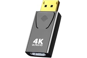 Beigemo [2023] Adaptador DisplayPort a HDMI 4K@30HZ, Chapado en Oro DP a HDMI, convertidor de HDTV con Audio para PC, portátil