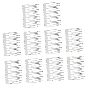 10 Pieces Teeth Fancy DIY Metal Wire Hair Clips Combs Bridal Wedding Combs