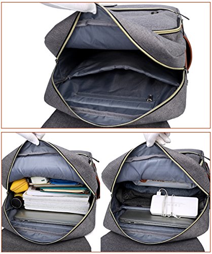 Tibes Unisex Schule Rucksack Gro  e Studenten Schwarz