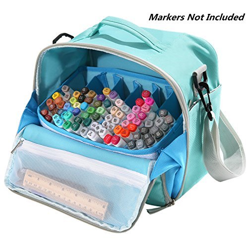 Bolsa de transporte Togood para rotuladores, pinceles, lápices para colorear, libros, artículos para manualidades o artesanía, herramientas, cosméticos, capacidad para hasta 130 bolígrafos