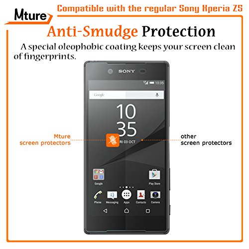 6-pack Sony Xperia Z5 Schutzfolie Mture Displayschutz für Sony Xperia Z5 5.2′ Transparent Schutzfolie Screen Protector Ultra Klar Film Stressfreie, Blasenfreie Installation, Anti-Fingerabdruck High Definition LCD Displayschutzfolie (HD Clear) - 6