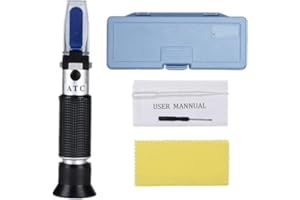 EUNEWR Handheld Wort Sugar Refractometer Brix 0-32%,SG Wort Meter Handheld Tester Tools for Measuring Sugar Related Liquids Such As Fruit Juice Wine Beer