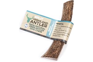 HIGHLAND ANTLER 100% Natural SPLIT Antler Dog Chews The Hypo-Allergenic Dog Chew Like Stagbar (Weight - Small 30 - 50g), Size May Vary