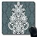 Produktbild Luancrop Mousepads Vorhänge Grüner viktorianischer Damast-Weinlese-Blumenmuster-Wiederbelebungs-Silber-Antiken-Barock-kreative Locken-rutschfeste Spiel-Mausunterlage Gummi-längliche Matte
