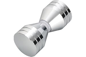 SUFE Dusche Tür Doppel Knopf Türgriff Duschtürknopf Duschtürgriff Dusche-Griff Beschläge Türknauf Griff Knopf Schrankgriff (Alulegierung)