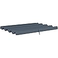 Outsunny Retractable Pergola Roof, Sun Shade Cover, UV30+ Protected Replacement Canopy Fabric for 2.85 x 2m Pergola, Dark Grey
