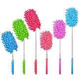 mifengdaer 6 Pack Bendable Microfiber Duster Extendable Dusting Brush Washable D