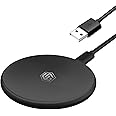 UNIGEN® Audio UNIPAD 200 15W Wireless Charging Pad Qi-Certified Charger Type A to C Cable Compatible with i Phone 16/15/15 Plus/15 Pro/15 Pro Max, iPhone 14/14 Plus/14 Pro/Max/13/12/11 Series - Black
