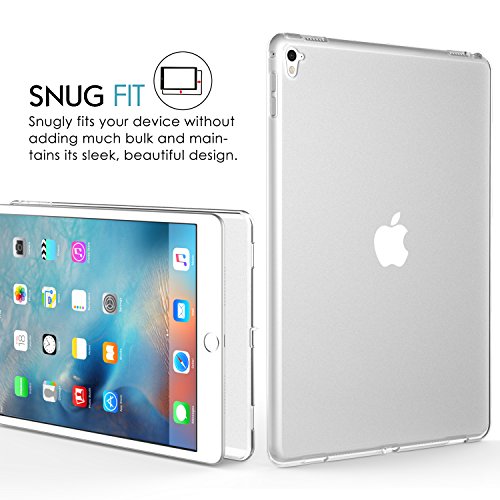 MoKo Hülle für iPad Pro 9.7 – Ultra Slim Flexible TPU Kristall Klar Schale Schutzhülle Crystal Case Cover Durchsichtig für Apple iPad Pro 9.7 Zoll 2016 Modell Tablet, Frost Transparent - 7