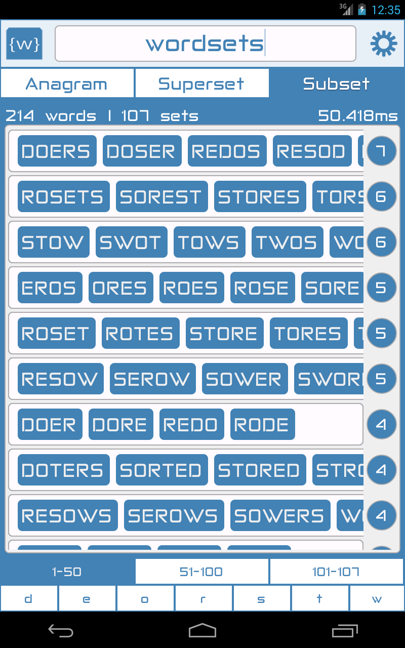 Word Sets Anagram Solver+ Amazon.co.uk Apps & Games