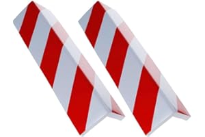 Rovtop 2 units 40 * 15 car door post bumper protector parking protector garage door corner parking rubber break (red + white)