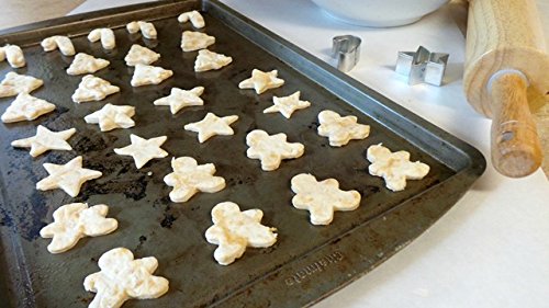 Ausstechformen – Ausstecher auf Karte Weihnachten Starter-Set mit 6 Teile Fondant Auswerfer Stempel Ausstechform aus Aluminium - 5