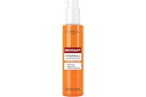 L'OREAL PARIS L'Oréal Paris Detergente Viso Purificante, Adatto a Pelli Sensibili, Azione Levigante e Uniformante, Pelle Morbida e Elastica, Con Vitamina C + Acido Salicilico, Revitalift, 150 ml