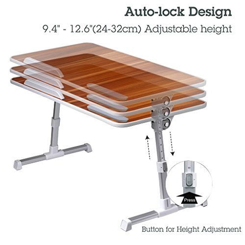 [2 Jahre Garantie] Avantree Laptoptisch Fürs Bett, Klappbare Bett Tisch Frühstück, Portabler Laptop Tablett, Notebook Ständer Verstellbarer Sofa Tisch – Große Größe - 2