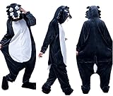Outdoor top Polar Fleece Unisex Wolf Einteiler Cosplay Kostüm Hoodies/Schlafanzug/Sleep Wear Medium Blau - blau -